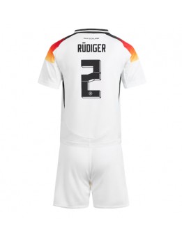 Deutschland Antonio Rudiger #2 Heimtrikotsatz für Kinder EM 2024 Kurzarm (+ Kurze Hosen)